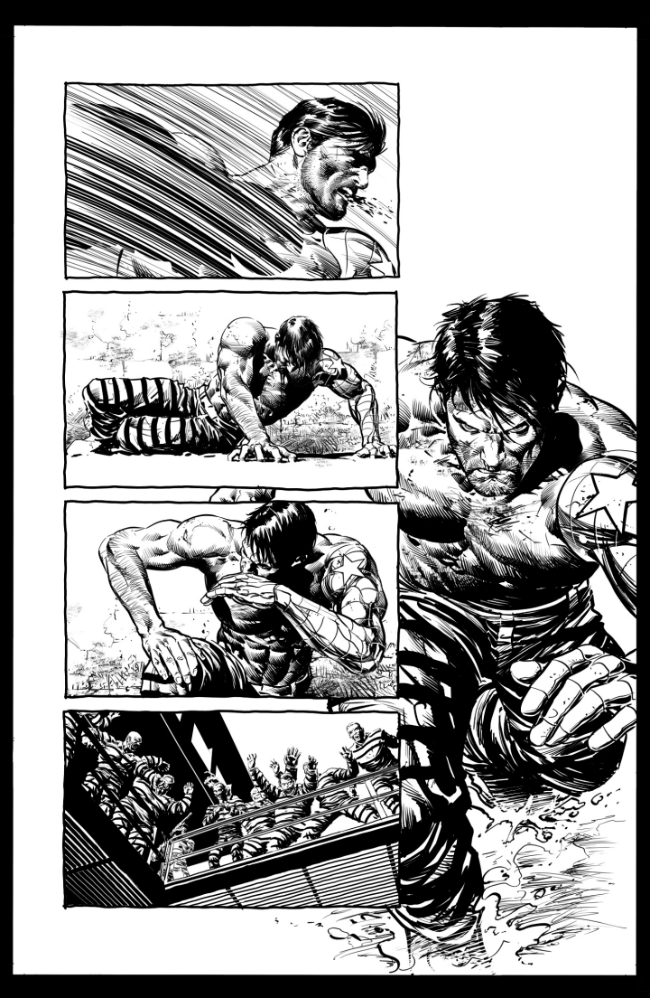 Capitain America #616 page by Mike Deodato Jr